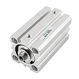 SDA25×50 5ミリメートルスレッドホールシルバートーンのアルミ製エアシリンダ