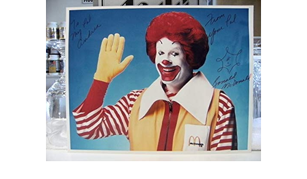 Amazon Usa アメリカ 本場 マクドナルドドナルド マクドナルド 直筆サインハンバーガフードピエロ おもちゃ おもちゃ