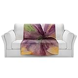 ブランケットウルトラソフトFuzzy 4サイズ！DIANOCHEデザインからby Dawn Derman Pansy IIIホームDecor Unique Designer芸術的スタイリッシュな寝室ア