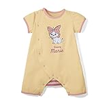 【Disney】ディズニー　フリル付きカエルロンパース　マリー　クリームイエロー（マリー）　70