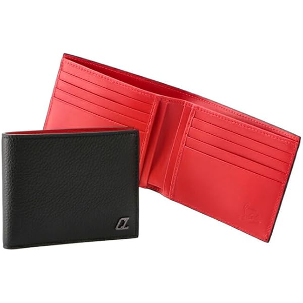【美品】ルブタン LOUBI54 二つ折り財布 カーフレザー Christian Louboutin（クリスチャンルブタン） クリスチャン ルブタン