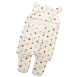 ange select 春夏 ベビー おくるみ 星 柄 クマさん 新生児 出産祝 スリーパー (マルチドットM)
