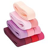 BENECREAT 10色 約2.5m/色 弾性バンド 弾性ゴムバンド レッド系 平ゴムバンド 幅25mm 強い弾性 交換バンド 伸縮性バンド 服 ベルト交換 手芸裁縫 裁縫材料