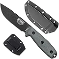 ESEE -4 Plain Edge Black Sheath Black Blades with Micarta Handle by ESEE