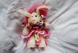 Easter Bunny Pink Bag and Candy. 9in Floppy Eared Bunny (Cream) [並行輸入品]