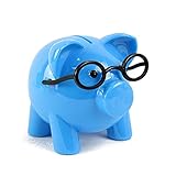 Baidecor貯金箱ブルーPigお金ボックス