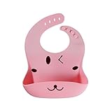 新生児食事用エプロン　ベビービブ　食品級シリコン100%　折り畳み式 防水 漏れ防止シリコーンポケット 無毒無味　食事用　柔らかい材質　食事エプロン 食洗機で洗える　３段階に調整できる　持ち運びに便利