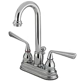 Kingston Brass KB3611ZL Two Handle 4 in. Centerset Lavatory Faucet with Retail Pop-up