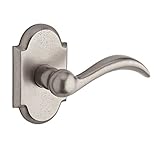 Baldwin HDARCRRAR492 Reserve Half Dummy Arch with Rustic Arch Rose, White Bronze Finish, Right Hand 