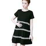 (エムティーエボコン) ボーダー柄 チュニック ワンピース マタニティ レディース L