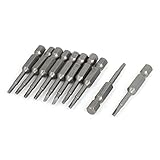 uxcell 三角形ドライバービット 六角シャンク幅 0.63mm 手工具 三角形ヘッド2.0mm