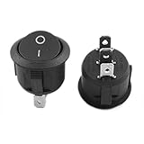 SODIAL(R) 10ｘAC 6A/250V 10A/125V 3ピン　SPDT ON/ONラウンドボートロッカースイッチ