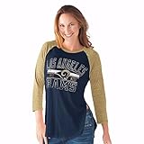NFL Women 's Hangtimeアンティークロゴ3 / 4スリーブTee ( XL , Los Angeles Rams )
