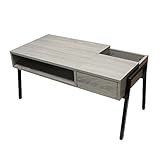 UNE BONNE(ウネボネ) センターテーブル テーブル ローテーブル 木製 コンソール付き 収納 内装 引出し付 収納ボックス コーヒーテーブル リビングテーブル ダークグレー