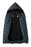Angeliebe エンジェリーベ マタニティ キルティング タフタ 足 カバー つき 3WAY ケープ 防寒 ベビー 裏フリース素材 だっこ おんぶ ベビーカー 使用可能 フリー ブラックウォッチ