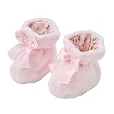 (チャックル) chuckle * スウィートガール * リボン付き ふわもこ ボア ブーティー ピンク 9-10cm P9355-00-20