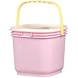 日本製 フタ付きバケツ においが漏れない ピタッとボックス 15L (15L, ピンク)