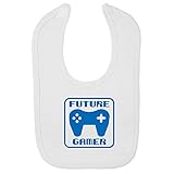 (フロソ) FLOSO 赤ちゃん・ベビー用 Future Gamer(将来のゲーマー)プリント ベルクロビブ スタイ (ワンサイズ) (ホワイト)