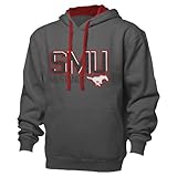NCAA SMU Mustangsベンチマークカラーブロックプルオーバーフード、XXL、グラファイト/レッド