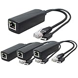 ANVISION 4パック5VギガビットPoEスプリッター、USB Type C、48V〜5V 2.4Aアダプター、IEEE802.3af準拠
