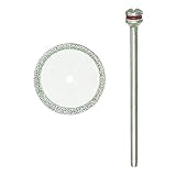 プロクソン(PROXXON) ダイヤモンドカッター1枚 シャフト付 【刃物径20mm 厚み0.6mm 軸径2.35mm】 No.28840