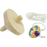 アーテック 木製ゴマ(ヒモ付)無着色 φ65 紐付き 002431
