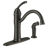 Moen 87230BRB High-Arc Kitchen Faucet with Side Spray from the Braemore Collection, Mediterranean Br