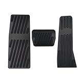 SAWAKAKI マツダ CX-80/CX-30 DM系/CX-60 KH系/MAZDA3 セダン ファストバック BP系 アルミアクセルペダル ブレーキペダルカバー フットレスト カバー ３個セット（ブラック）