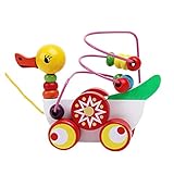 アヒルの子トレーラー玩具，SODIAL(R)子供アヒルの子トレーラーミニビーズの周り赤ちゃんのおもちゃ