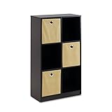 High Quality Econ 13087EX/LB Petite Storage Organizer Bookcase with Bins, Espresso/Light Brown
