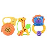PerセーフColourful Rattles Toys Baby Nursery非毒性Shaking手Bell Rattleおもちゃ( D )