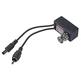 SODIAL(R)2同軸CCTVビデオオーディオ　不均衡パワートランシーバCAT5 ケーブル BNC RJ45 カメラdvr