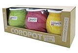 底面給水容器　COROPOT（コロポット）　3号鉢 3個入（ピンク・イエロー・グリーン） (3号鉢)
