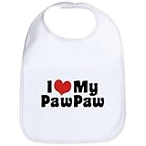 CafePress I Love My PawPaw Bib - Standard Cloud White by CafePress