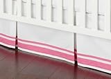 Safe Sleep Pink Crib Skirt by Triboro [並行輸入品]