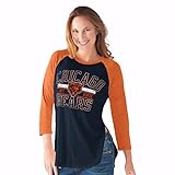 NFL Women 's Hangtimeアンティークロゴ3 / 4 Sleeve Tee ( Large , Chicago Bears )