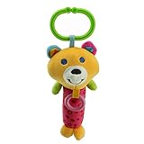 Better baby ベビーカー用おもちゃ 赤ちゃんの知育玩具 はじめてにぎにぎおもちゃ リンリンラトル - ベア