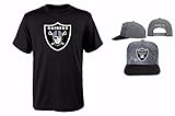Oakland Raiders NFLユースサイズパフォーマンスTシャツwithキャップセット