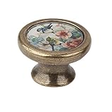 MagiDealヴィンテージキャビネットドアBinハンドルプルノブハードウェア – 鳥と花