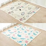 Allseasons たためるプレイマット 150×150cm / 防水 クッションマット リバーシブル 防音 プレイマット ラグ キッズマット 子供 チャイルド ベビーマット