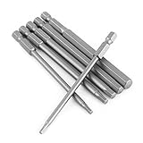 6pcs ソケットビット 磁気スクリュードライバビット 100ミリメートル磁気スクリュードライバビットは、1/4 \"六角シャンクの六角ヘッドツールビットを設定します。