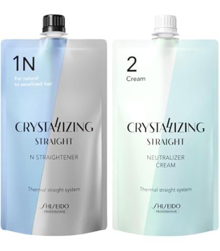 Amazon.co.jp: 資生堂 クリスタライジングストレート α H 1液 ＆ 2液