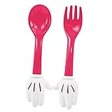 Disney Minnie Mouse Utensil Set, Pink/White [並行輸入品]