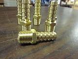 Lot of 50ソリッド真鍮1 / 4 " NPT空気ホース修理継手Splicer Barb Fits bb-7312