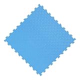 カタク(KATAKU)ジョイントマット パズルマット 30*30*1.2cm 20枚 抗菌 防ダニ 軽量 赤ちゃん キッズ ベビー オールシーズン エコ/洗える/断熱/防音 カラフル サイドパーツ付 子供部屋 プレイマット フロアマット ブルー