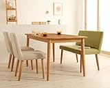 天然木タモ無垢材ダイニング【unica】ユニカ/ベンチタイプ4点セットC(テーブルW115+ソファベンチ+チェア×2) 【テーブル】ブラウン【ﾉｰﾌﾞﾗﾝﾄﾞ品】