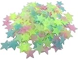 HoneyToys 200PCS 1.2 Luminous Stars Glow in the Dark Fluorescent Noctilucent Plastic Wall Stickers D