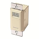 Honeywell RPLS731B1009/U EconoSWITCH 7-Day Programmable Timer for Lights, Light Almond [並行輸入品]