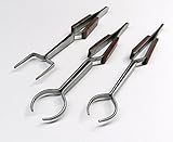 FIBER GRIP TWEEZERS CROSSLOCK HOLDING SPECIAL SHAPES ROUND SQUARE PIECES SET 3PC (E 4) by Novel