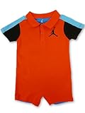 (ジョーダン)Jordan ベビージョーダン 襟付きロンパース （並行輸入品) (6-9M, オレンジ)